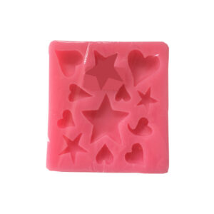 silicone cake mould stars and hearts'