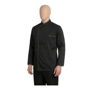 Black Long-Sleeve Chef Coat