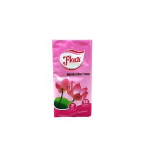 Flora Handkerchief Tissue – 15 Sheets