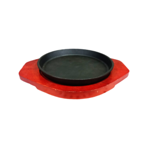 round sizzling plate