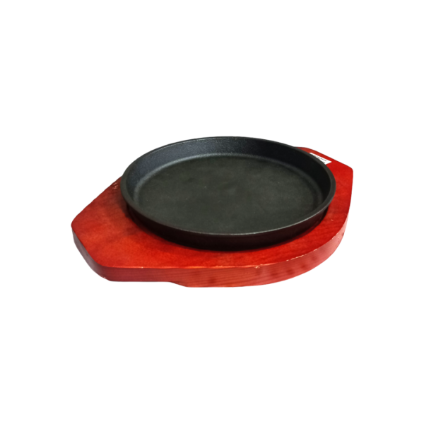 round sizzling plate