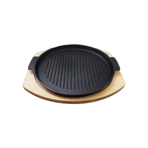 round sizzling plate