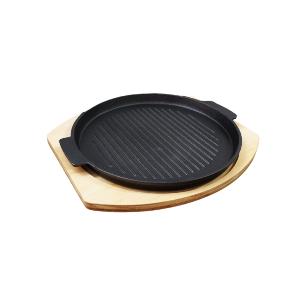 round sizzling plate