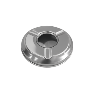 silver round ash tray