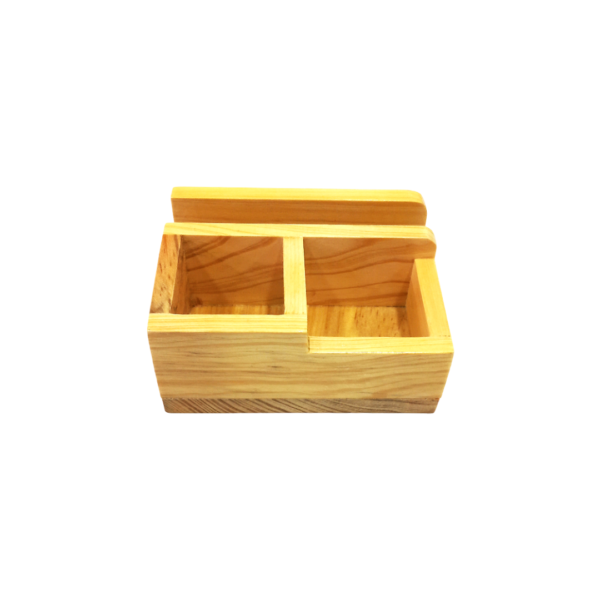 Wooden Sachet Holder – 2 Compartments & Tissue Holder