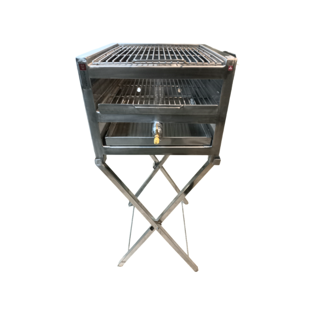 Stainless BBQ Cooker with Cross Stand (Small) - Davindas