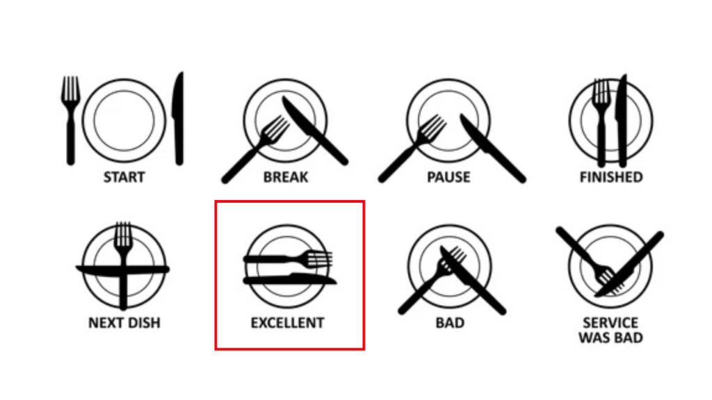 Cutlery - EXCELLENT: Compliment to the Chef