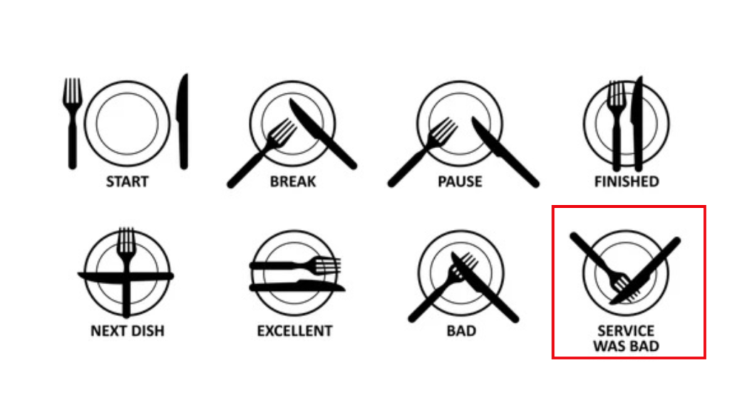 Cutlery - SERVICE WAS BAD: Strong Disapproval